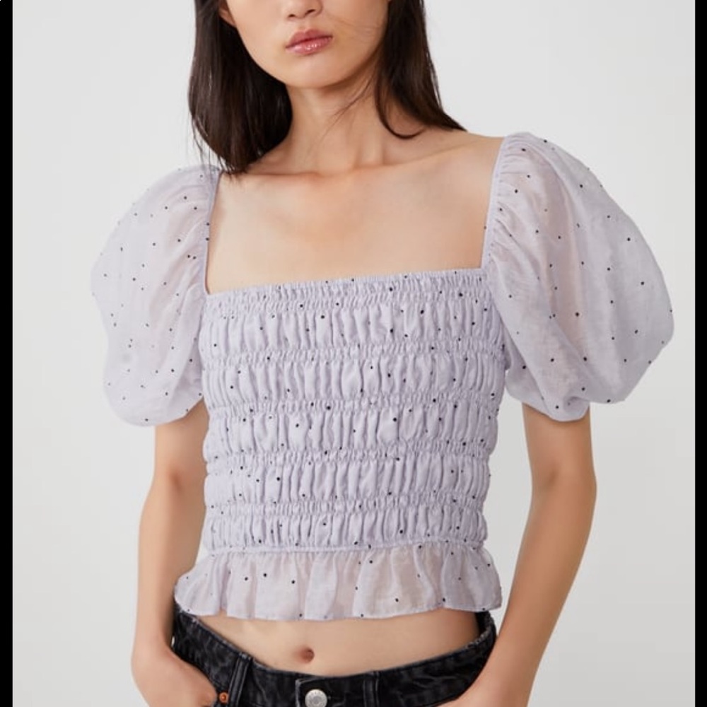 Zara VOLUMINOUS ORGANZA TOP